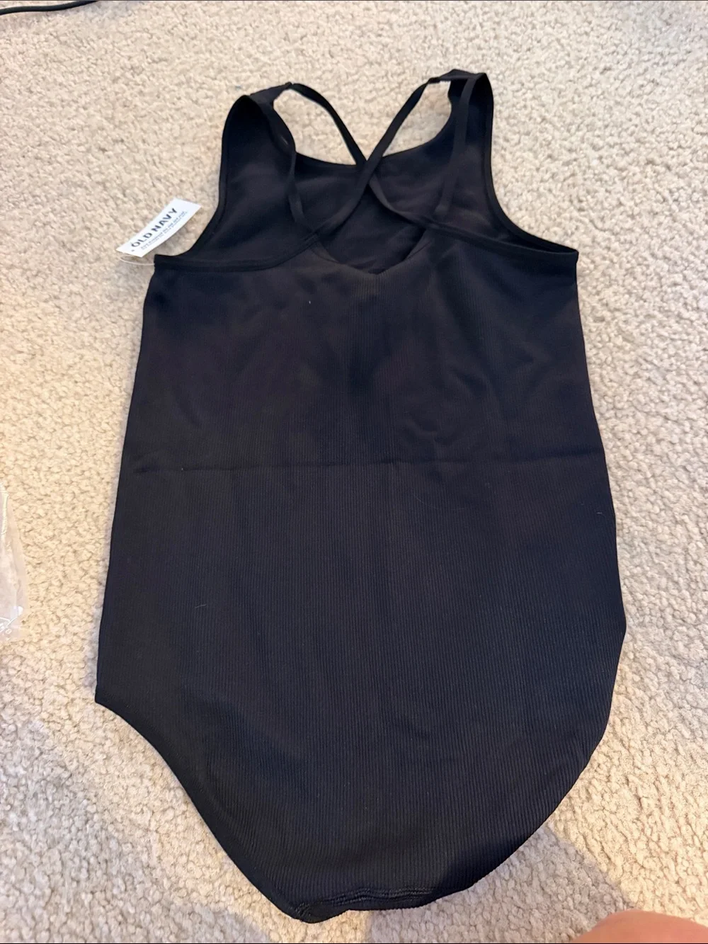 Old Navy Black Ribbed Girls' Leotard